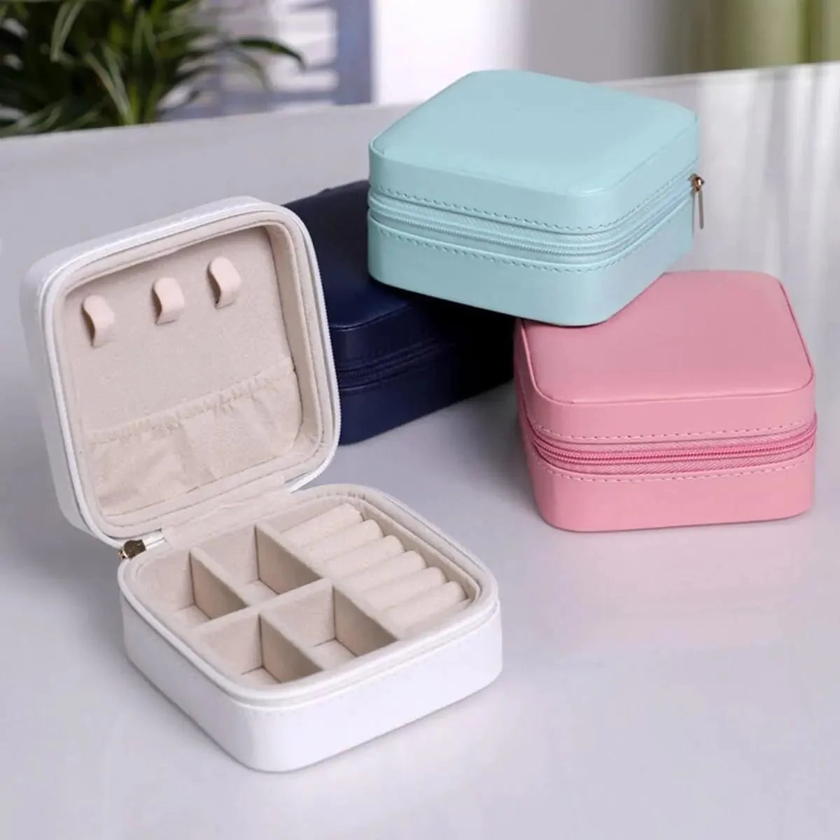 Keep your accessories beautifully organized with this Leather Jewelry Storage Box / Jewelry Stand Organizer—a perfect solution for storing your favorite pieces in style.
