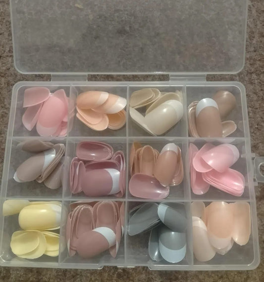 Upgrade your style instantly with this 144 Pcs Multicolor False Nails Box