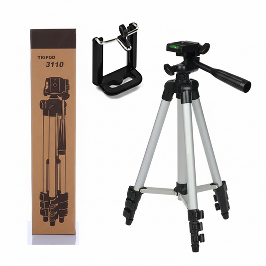 Royal Wahab Store – Tripod 3110 Portable Adjustable Aluminium Lightweight Camera Stand | Black & Silver