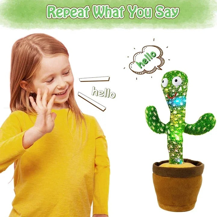 Dancing Cactus Toy with Muffler Hat (Rechargeable) – Fun Talking & Singing Toy | Royal Wahab