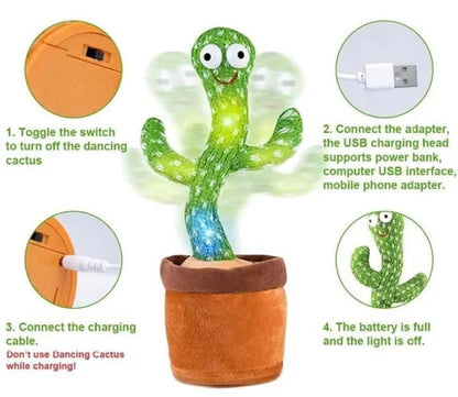 Dancing Cactus Toy with Muffler Hat (Rechargeable) – Fun Talking & Singing Toy | Royal Wahab