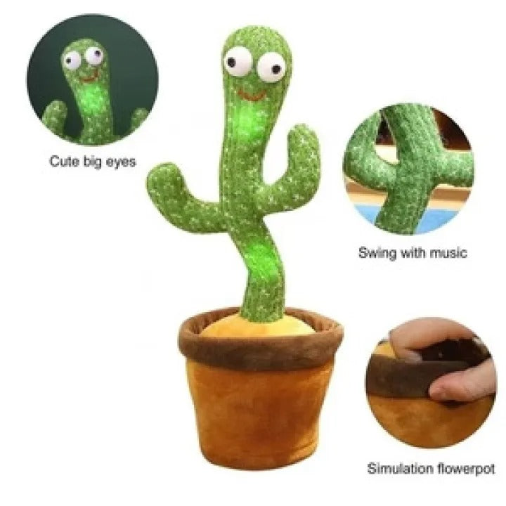 Dancing Cactus Toy with Muffler Hat (Rechargeable) – Fun Talking & Singing Toy | Royal Wahab
