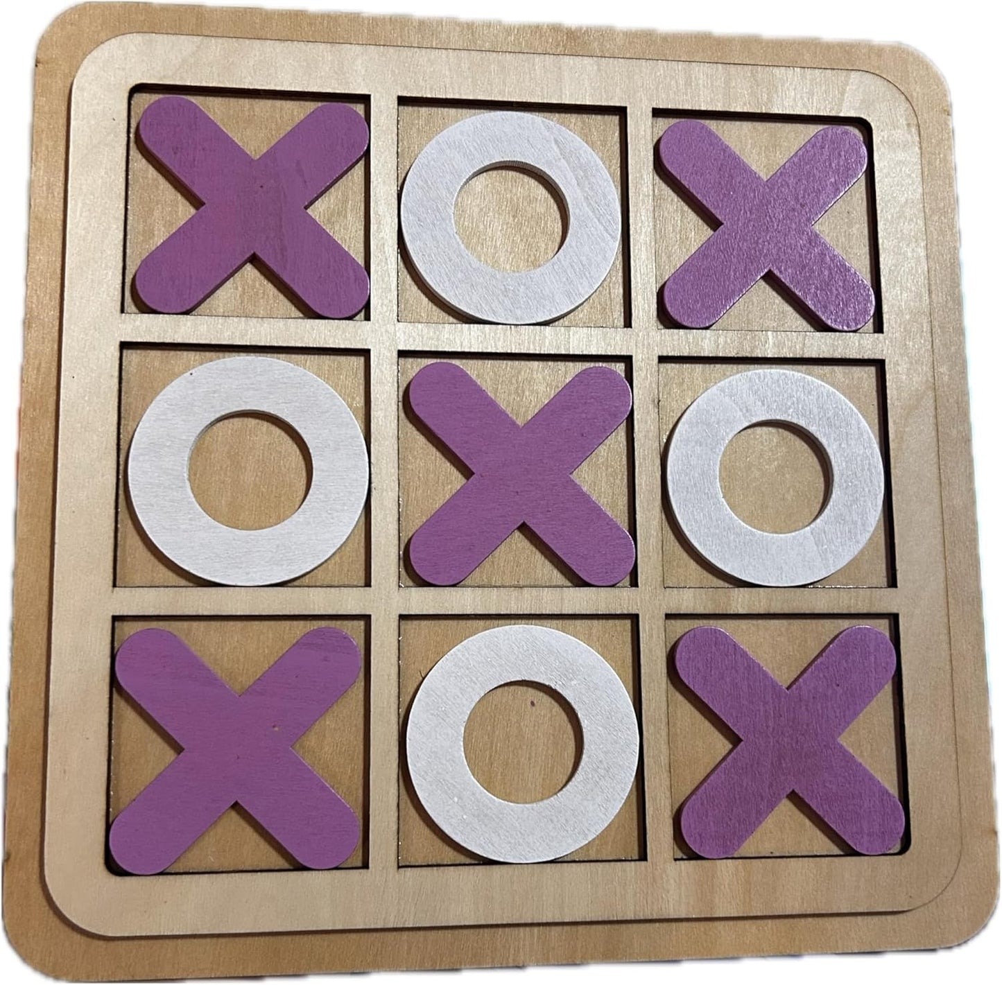 Wooden Tic-Tac-Toe Board Game – Classic XO Strategy Game | Educational & Portable | By Royal Wahab Store