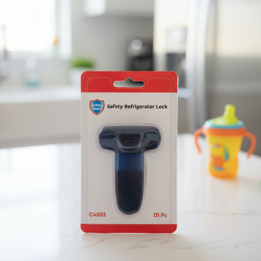 Self Adhesive Sticky Fridge Door Lock For Child Safety – Strong Grip Protection | Royal Wahab