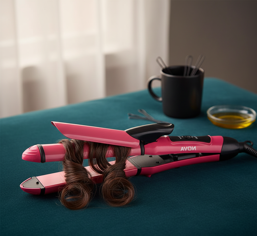 Nova 2-In-1 Hair Straightener & Curler NH-2009