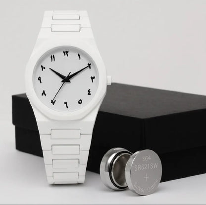 White Aura Couple Watch – Elegant Matching Timepieces