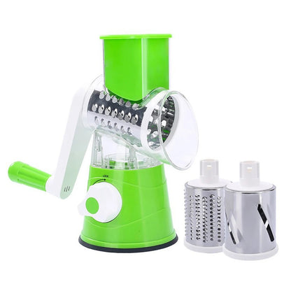 Manual 3-in-1 Vegetable Cutter & Drum Grater | Round Slicer | Multifunctional Kitchen Gadget – Royal Wahab Store