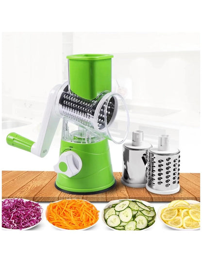 Manual 3-in-1 Vegetable Cutter & Drum Grater | Round Slicer | Multifunctional Kitchen Gadget – Royal Wahab Store