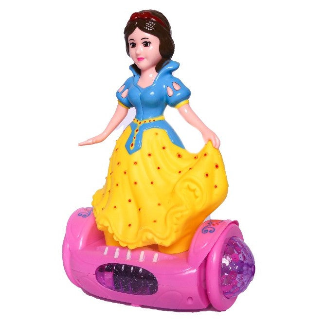Royal Wahab Store – Balance Car Doll Princess Toy with Rotation, Musical Sound, 3D Lights & Universal Movement