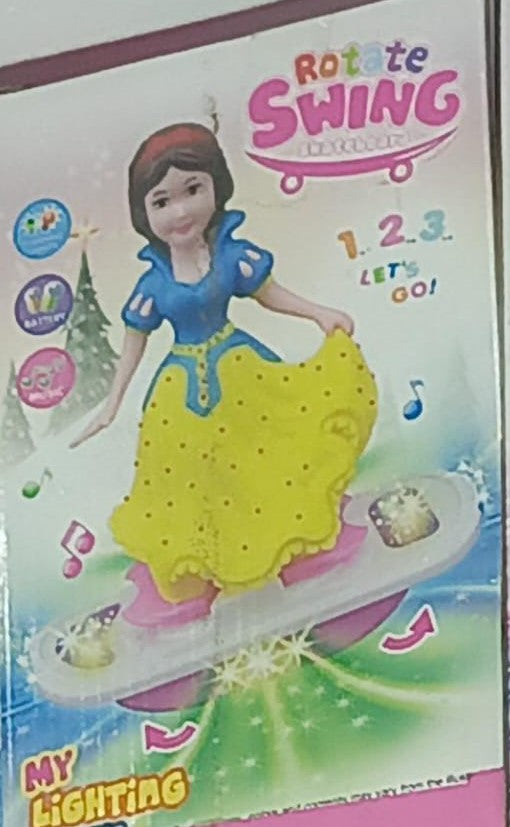 Royal Wahab Store – Balance Car Doll Princess Toy with Rotation, Musical Sound, 3D Lights & Universal Movement