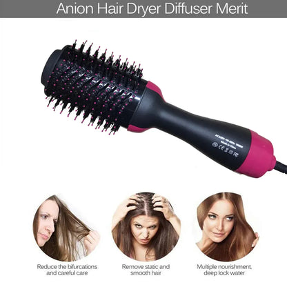 Royal Wahab – 3-in-1 One Step Hot Air Brush Hair Dryer & Styler | Drying, Straightening & Volumizing Brush
