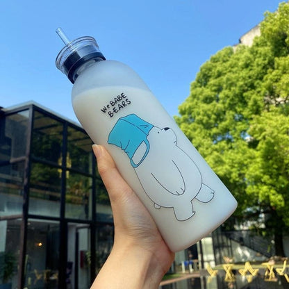 Stay hydrated in style with the adorable We Bear Panda Water Bottle (1000ml)—perfect for daily use at school, gym, office, or outdoor activities.