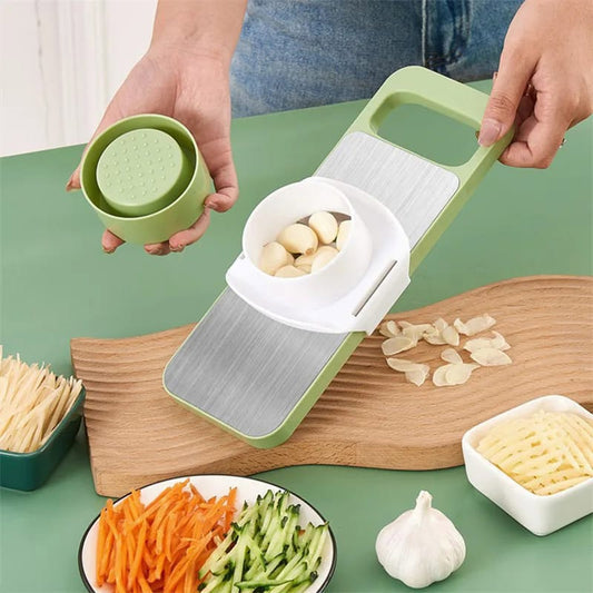 5-in-1 Vegetable Cutter | Multifunctional Stainless Steel Vegetable Cutter & Slicer | Kitchen Tool – 12 Inch (Royal Wahab Store)