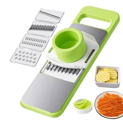 5-in-1 Vegetable Cutter | Multifunctional Stainless Steel Vegetable Cutter & Slicer | Kitchen Tool – 12 Inch (Royal Wahab Store)