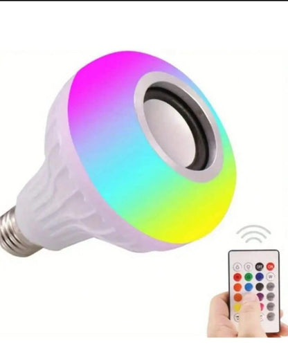 Smart LED RGB White 12W Bluetooth Speaker Bulb  Color Changing Light | Remote & App Control