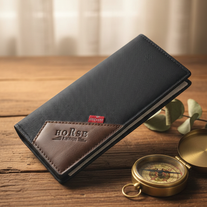 Upgrade your everyday style with the Horse Wallet – Premium Stylish Casual Use (Black) by Royal Wahab.