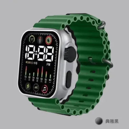 Royal Wahab – Unisex Waterproof Digital Display Watch | LED Screen Sports Wrist Watch for Men & Women (Black)