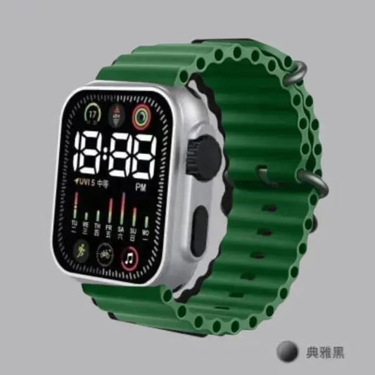 Royal Wahab – Unisex Waterproof Digital Display Watch | LED Screen Sports Wrist Watch for Men & Women (Black)