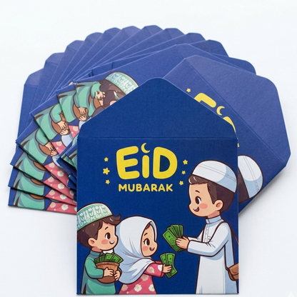 Eidi Envelope Pack of 8 – Premium Festive Cash Gift Envelopes for Eid | Royal Wahab