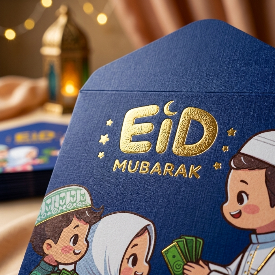 Eidi Envelope Pack of 8 – Premium Festive Cash Gift Envelopes for Eid | Royal Wahab