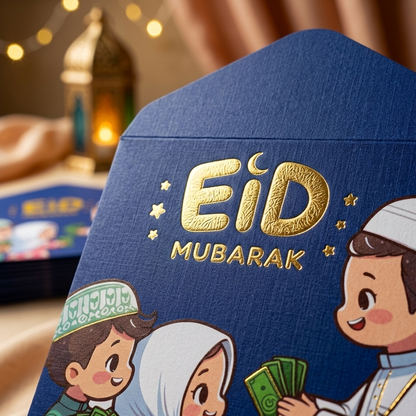 Eidi Envelope Pack of 8 – Premium Festive Cash Gift Envelopes for Eid | Royal Wahab
