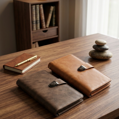 Upgrade your everyday carry with this Men’s Large Capacity Leather Wallet in Camel Brown