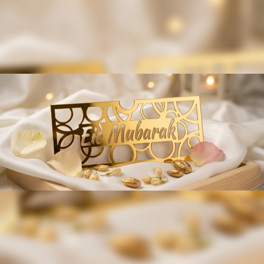 Celebrate the joy of Eid with a touch of elegance using this Acrylic Eid Mubarak Eidi Envelope / Eidi Box for Cash Gifts.