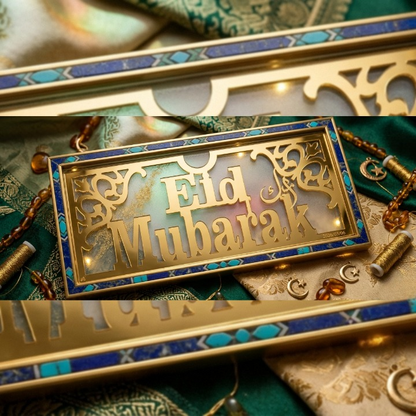 Celebrate the joy of Eid with a touch of elegance using this Acrylic Eid Mubarak Eidi Envelope / Eidi Box for Cash Gifts.