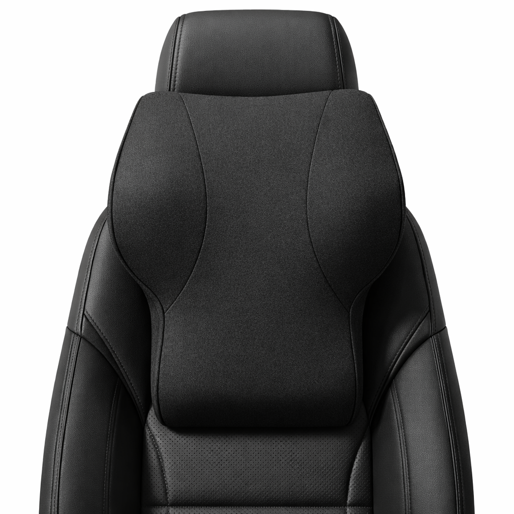 Enjoy a more comfortable and relaxing drive with this Car Neck Pillow Foam Back Rest Lumbar Cushion.