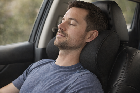 Enjoy a more comfortable and relaxing drive with this Car Neck Pillow Foam Back Rest Lumbar Cushion.