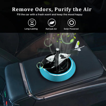 Solar Powered Car Aroma Diffuser Helicopter Air Freshener | Dashboard Perfume Decor | Refillable Fragrance | By Royal Store