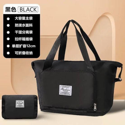 Foldable Storage Bag – Large Capacity Organizer for Travel, Clothes & Home Use (Black) | By Royal Store