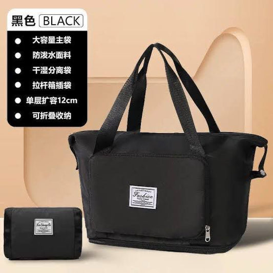 Foldable Storage Bag – Large Capacity Organizer for Travel, Clothes & Home Use (Black) | By Royal Store