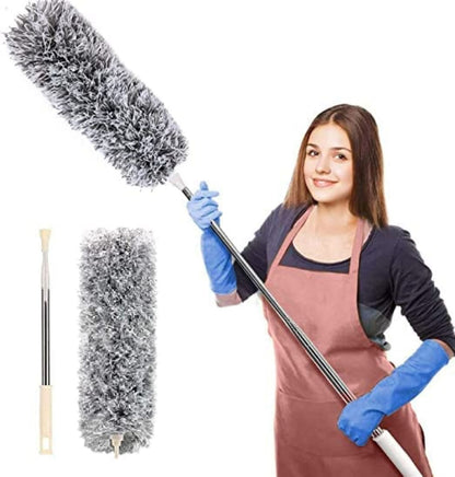 Extendable Microfiber Duster – 2.25 Meter | Bendable Head | Washable Feather Duster for Home & Car Cleaning