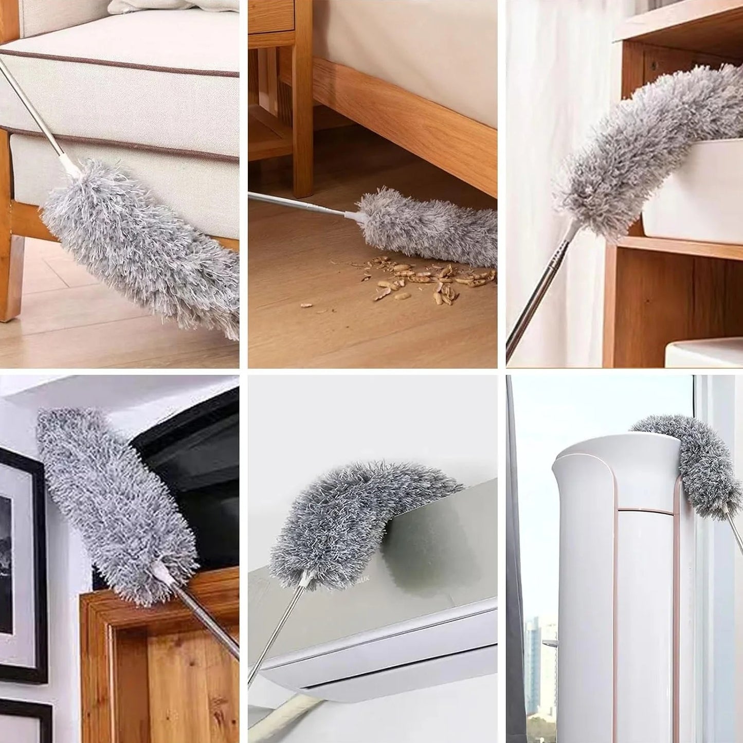 Extendable Microfiber Duster – 2.25 Meter | Bendable Head | Washable Feather Duster for Home & Car Cleaning