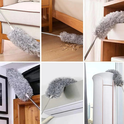 Extendable Microfiber Duster – 2.25 Meter | Bendable Head | Washable Feather Duster for Home & Car Cleaning