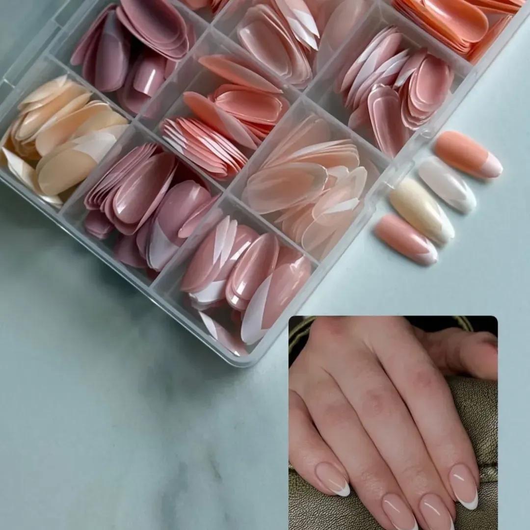 Upgrade your style instantly with this 144 Pcs Multicolor False Nails Box