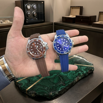 Men’s Luxury Sports Wristwatch – Stylish Design with Durable Silicone Strap (Blue) | By Royal Wahab Store
