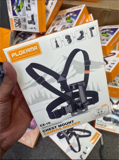 Royal Wahab – PLOKAMA CX10 Action Camera & Phone Chest Mount Holder (360° Adjustable Harness Strap)