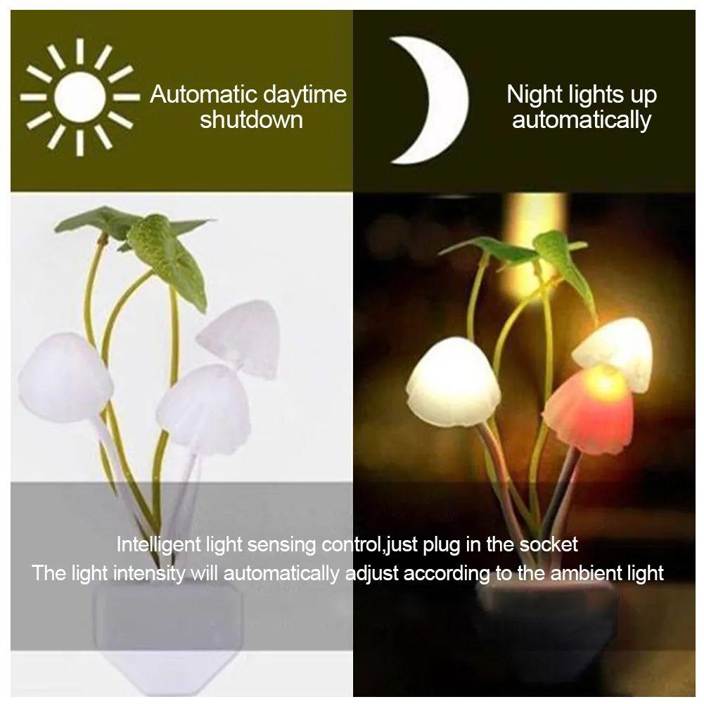 Mushroom Wall Light-Control Sensor Night Light Induction Dream Fung Mushroom Lamp