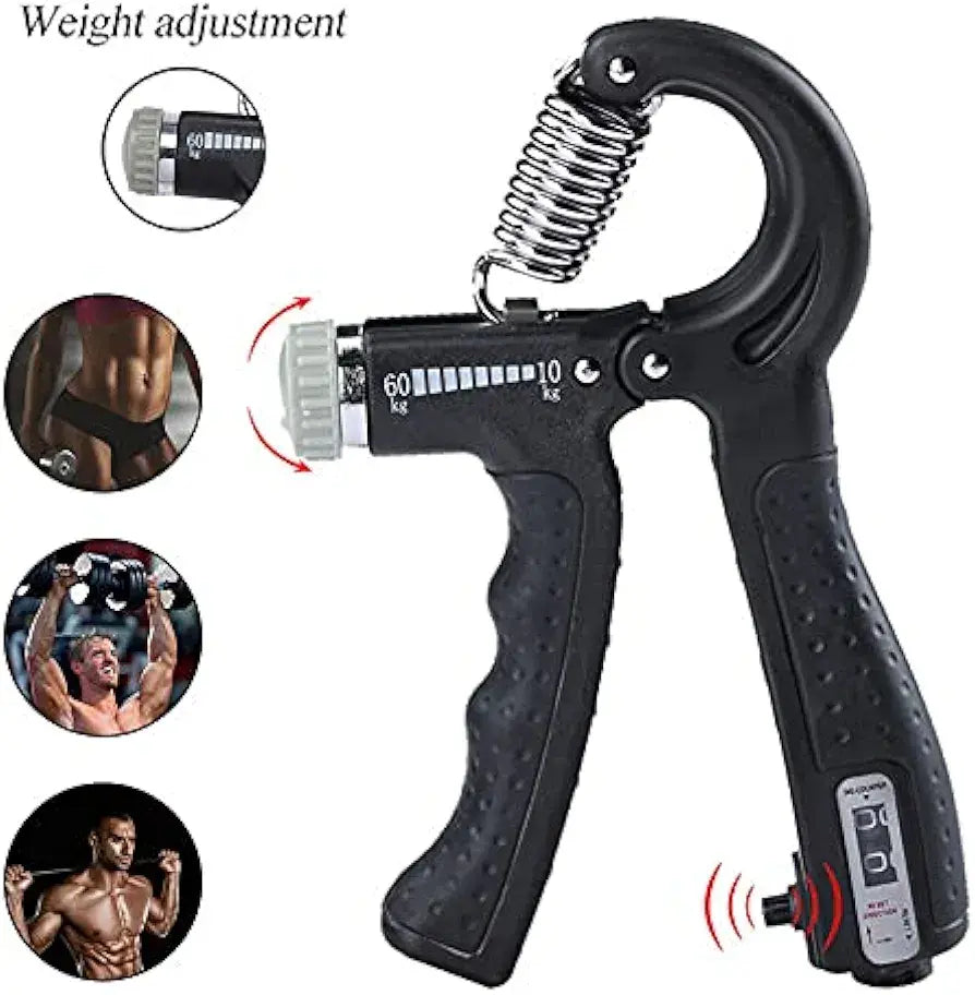 Adjustable Hand Grip Power Exerciser with Counter – Forearm & Wrist Strengthener