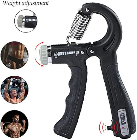 Adjustable Hand Grip Power Exerciser with Counter – Forearm & Wrist Strengthener