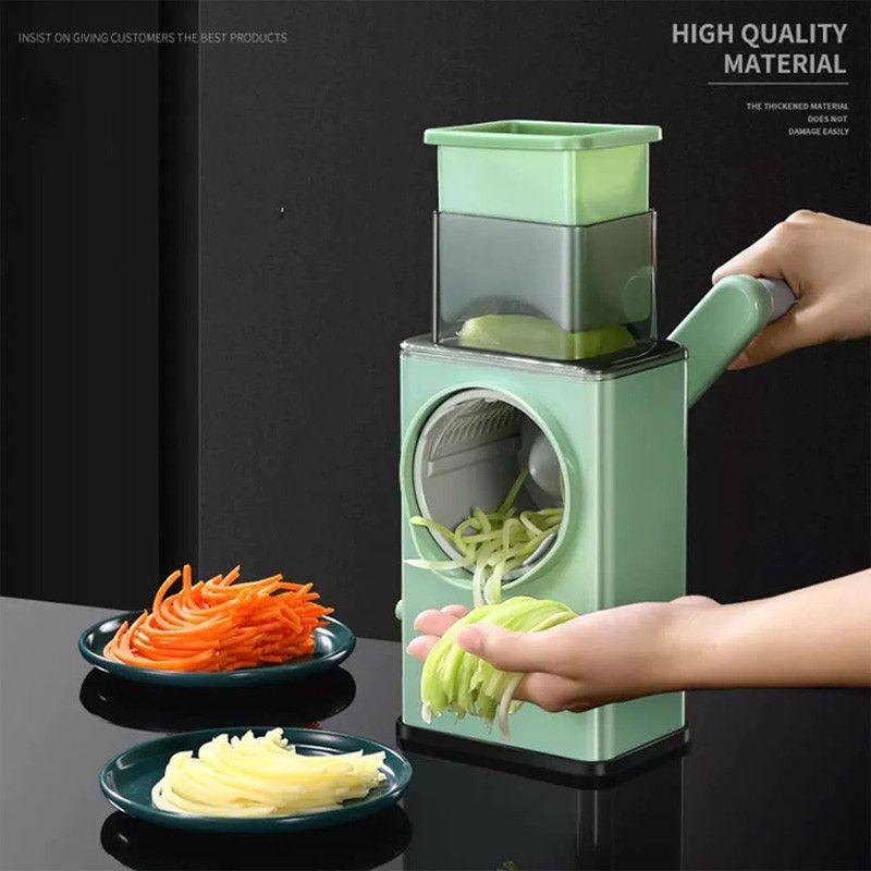 3 In 1 Manual Vegetable Slicer Potato Chopper Rotary Cheese Grater Veggie Chopper Peeler Maker Machine