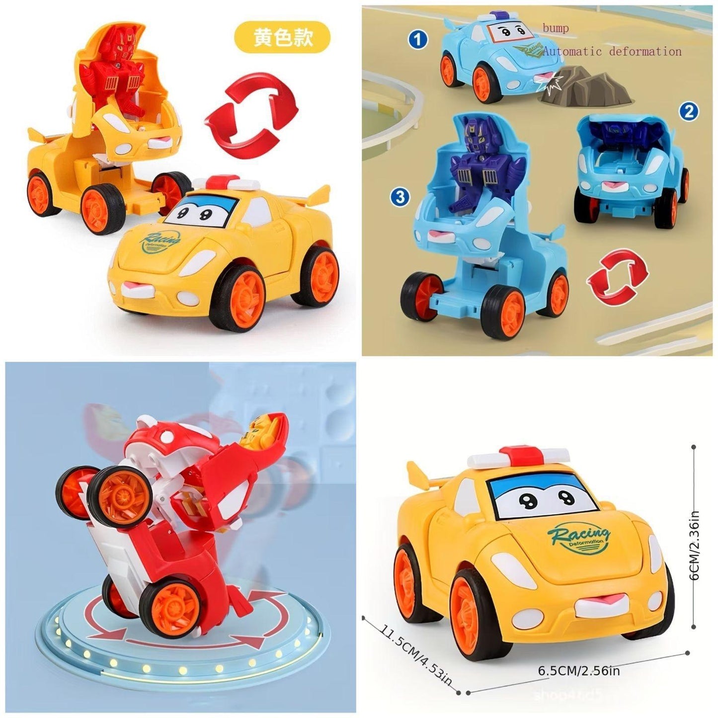 2-in-1 Transforming Robot Toy – Impact Deformation Car Robot for Kids