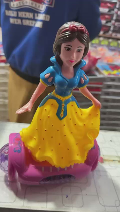 Royal Wahab Store – Balance Car Doll Princess Toy with Rotation, Musical Sound, 3D Lights & Universal Movement