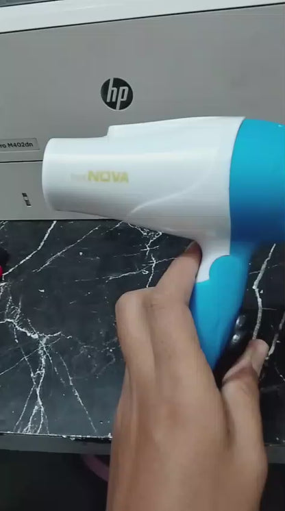 Royal Wahab | Nova Professional Mini Foldable Hair Dryer – Compact Travel-Friendly Hair Dryer with Folding Handle