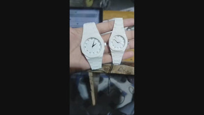 White Aura Couple Watch – Elegant Matching Timepieces