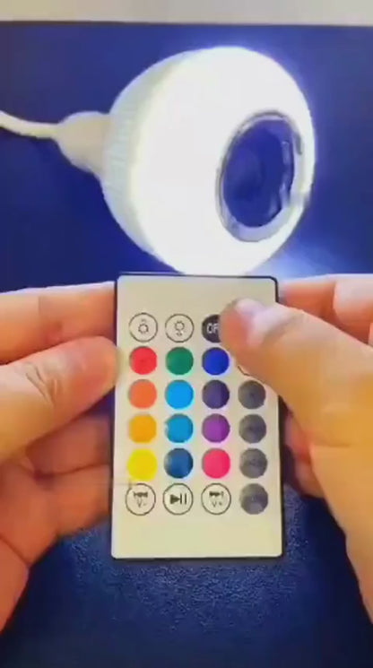 Smart LED RGB White 12W Bluetooth Speaker Bulb  Color Changing Light | Remote & App Control