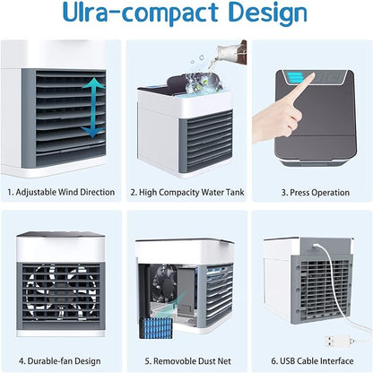 Arctic Air Ultra 3-in-1 Mini USB Portable Air Cooler | Personal Evaporative AC with LED Night Light