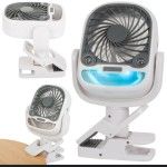 Desk Fan Standing Stick Air Humidifier USB RGB 2-In-1 Cooling Fan